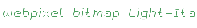 webpixel bitmap Light-Italic
